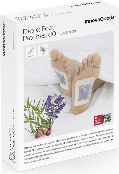 Produktbild InnovaGoods Detox Fusspflaster Lavender 10 Stück (Fussbad)