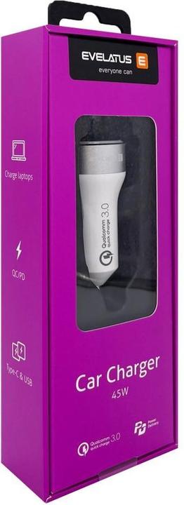 Produktbild Evelatus Quick Car Charger QCC03, QCC03WH