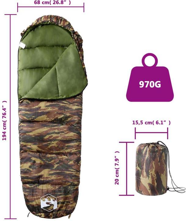 Produktbild vidaXL Mumienschlafsack (194 cm)