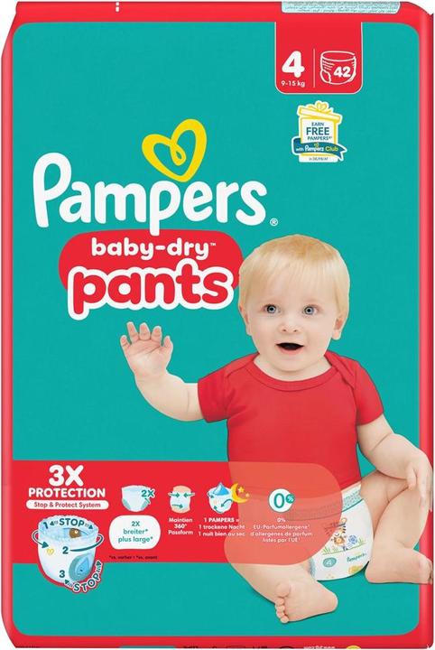 Image du produit Pampers Baby-Dry Pants (Taille 4, Pack mensuel, 42 pièce(s))