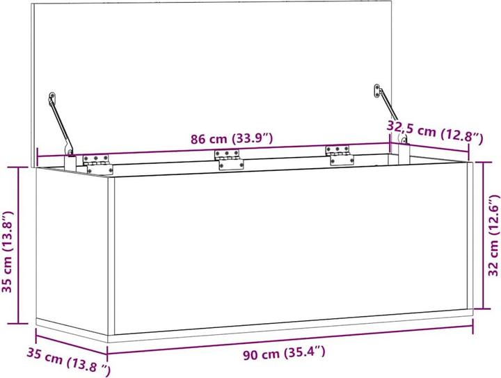 Produktbild VidaXL Vassilios (90 x 35 x 35 cm, 110.25 l)