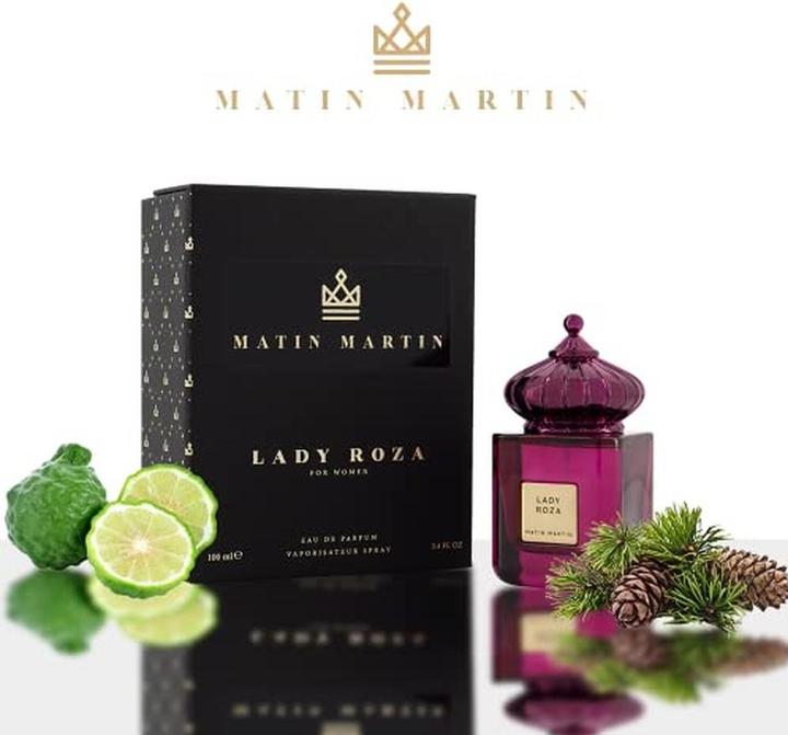 Produktbild Matin Lady Roza Eau de Parfum for Women Litch Rhubarb Bergamot Intense Refined Scent Boutique Signature Ar (Eau de Parfum, 100 ml)