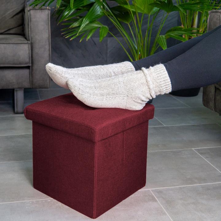 Actual product image Intirilife Stool 30x30x30 cm in CHERRY RED