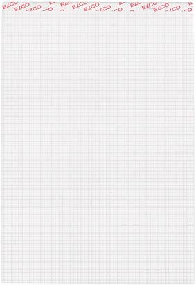 Elco Notizblock Office 80 g/m² (A4, Kariert, Harter Einband)