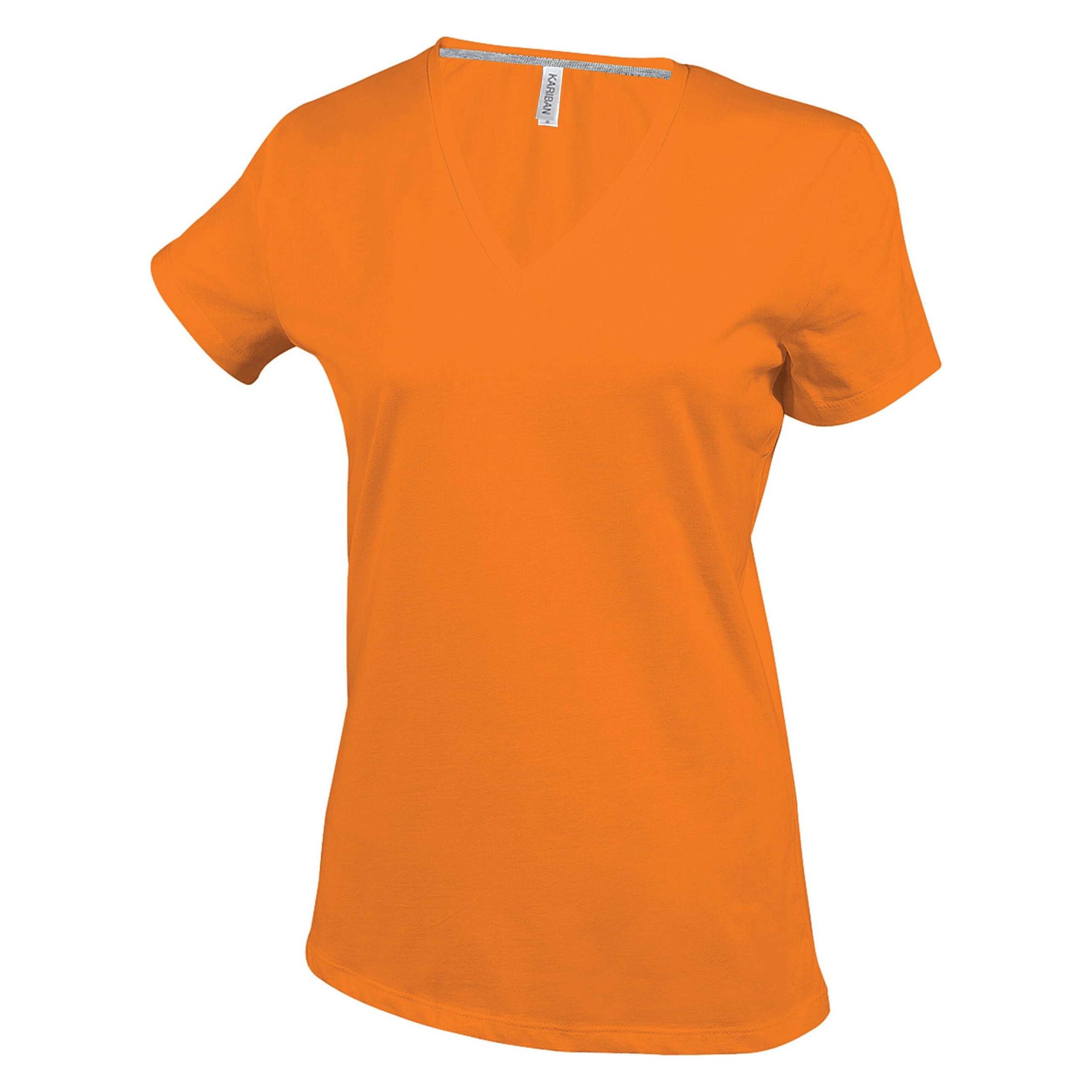 Kariban, Damen, Shirts, Col V, Orange, (L)