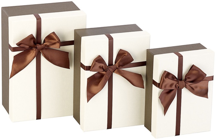 Immagine prodotto Your Design Set di 3 eleganti scatole regalo, 3 dimensioni (Scatola da regalo, 3 x)