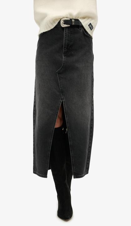 Actual product image Superdry Denim Split Maxi Skirt (34)