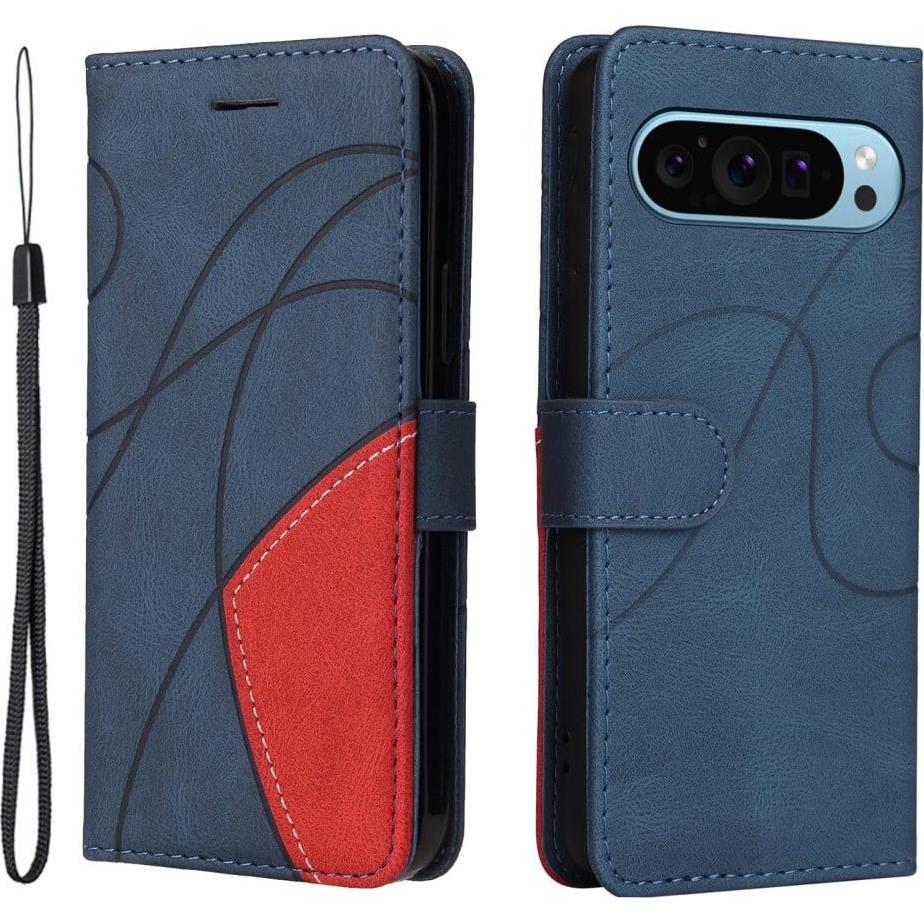 Cover-Discount Google Pixel 9 / 9 Pro - Zweifarbige Etui Hülle (Google Pixel 9 Pro), Smartphone Hülle, Blau