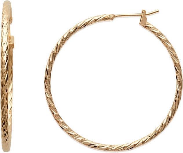 Actual product image Lara Gold plated CREOLES - 60 MM