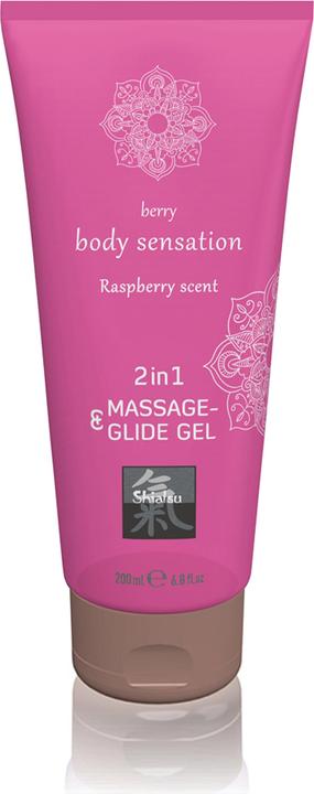 Shiatsu Massage & Glide Gel 2in1 Raspberry Scent (200 ml)