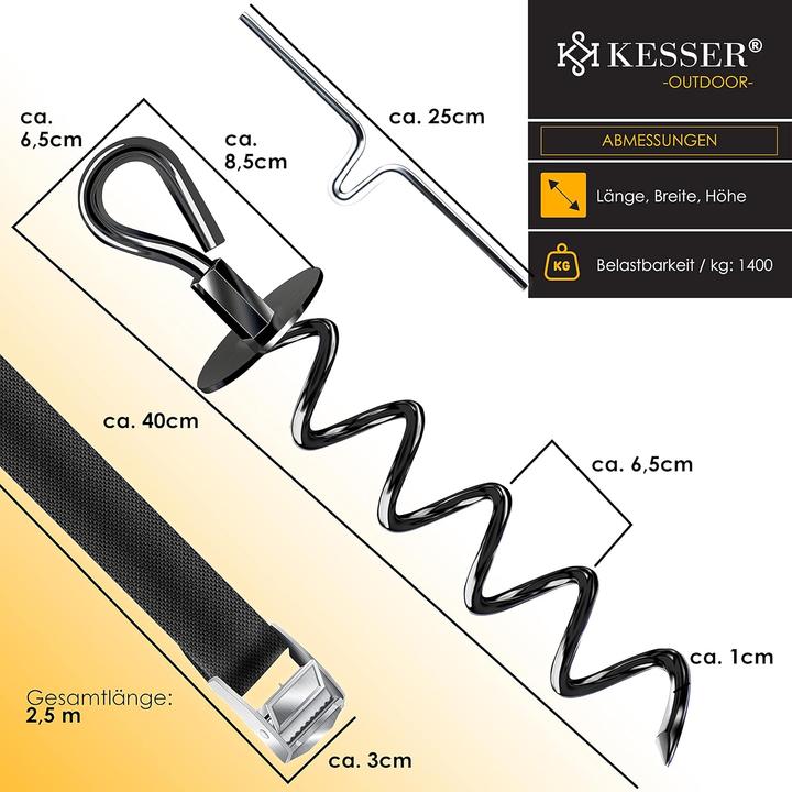 Image du produit Kesser 9er-Set Bodenanker für Trampolin