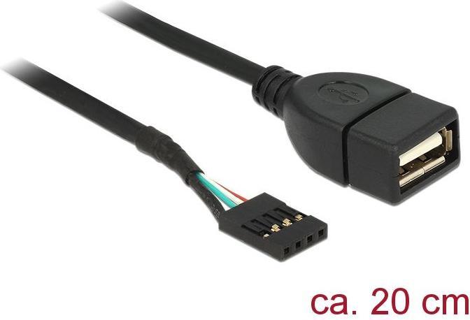 Actual product image Delock USB 2.0 connection cable (20 cm)