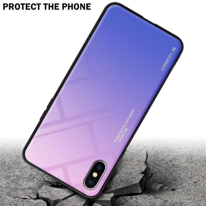 Produktbild Cadorabo TPU 2 Farben Glas Cover (Apple iPhone XS Max)