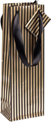 Image du produit Clairefontaine Premium, Geschenktasche für Flaschen gold/schwarz 12,5x9,5x38 cm - Gold (720x)