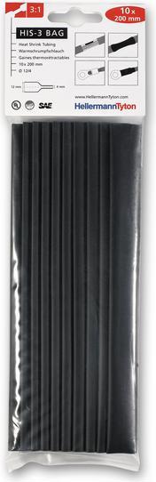 Produktbild HellermannTyton Schrumpfschlauchsortiment Grau (10 x)