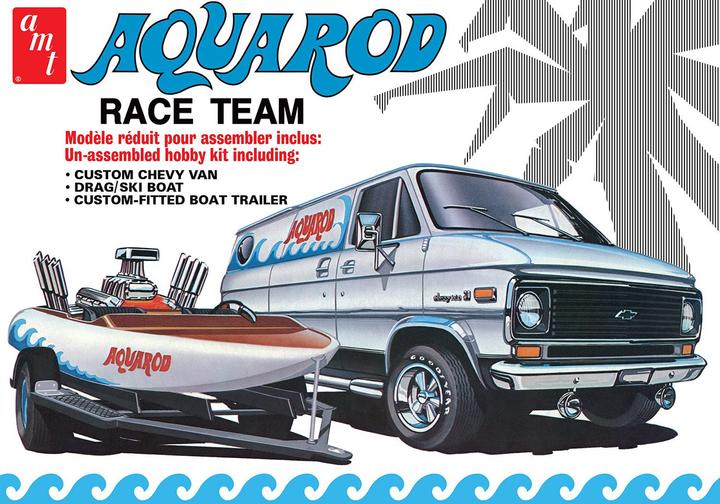 Produktbild AMT Aqua Rod Race Team 1975 Chevy Van Race Boat & Trailer