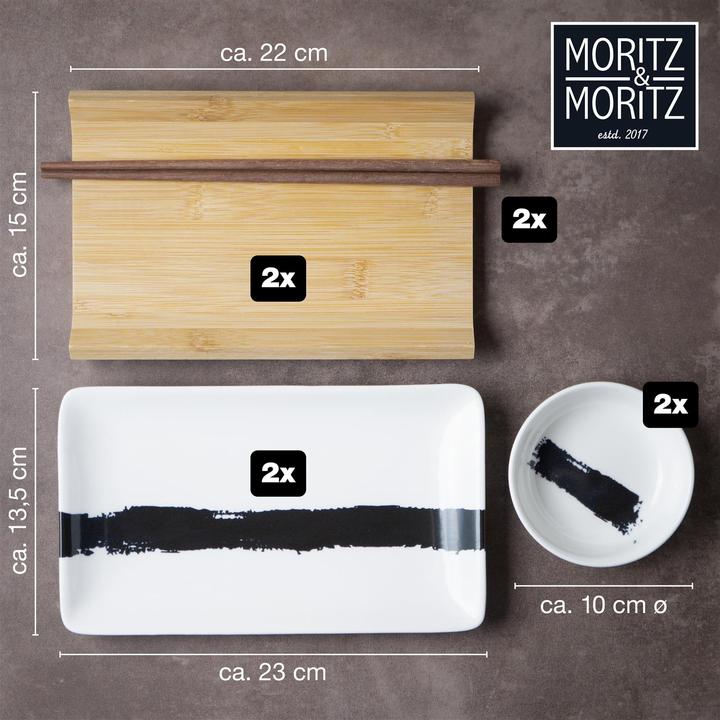 Actual product image Moritz & Moritz Sushi Tableware Set, 2 persons (10 Piece)
