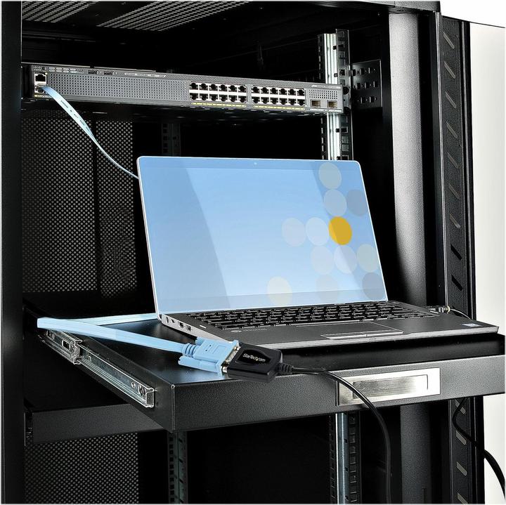 Produktbild StarTech com 1P3FPC-USB-SERIAL, DB-9, USB Type-A (4 pin) USB 2.0, 0,9 m, Schwarz (0.90 m)