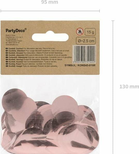 Produktbild Partydeco Streudeko Tischkonfetti Roségold (1 Stk.)