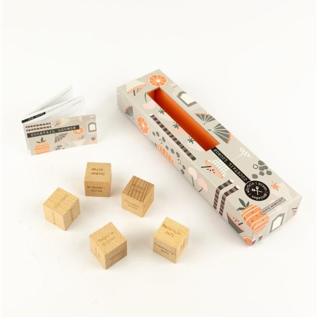 Image du produit Recette - Set de cubes en bois - Cocktail Lounge