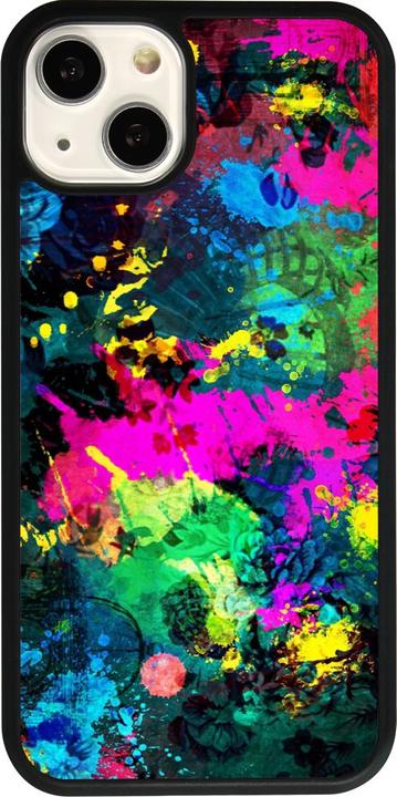 Actual product image PhoneLook Coque Silicone rigide noir Splash paint (Apple iPhone 13)