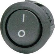 Actual product image RND Components Rocker switch, 10 A, 1 NO contact, 250V, ON-OFF latching, black