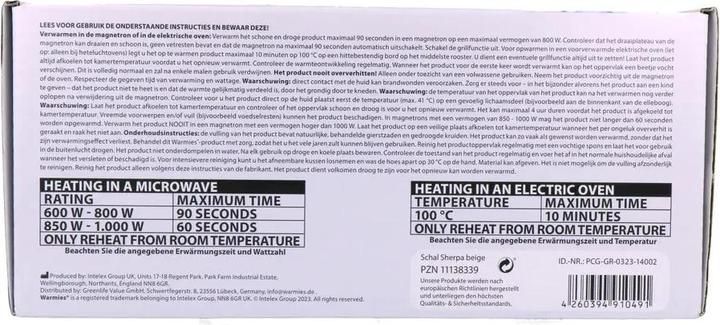 Valori nutrizionali e ingredienti Warmies Sherpa