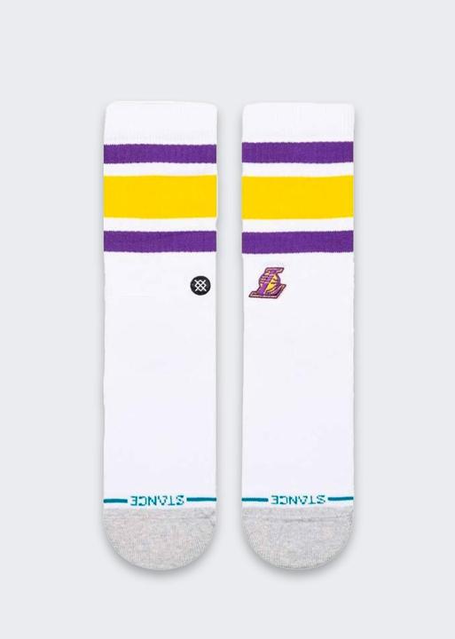Immagine prodotto Stance Weisse Tube-Socken der Los Angeles Lakers (Confezione singola, L)