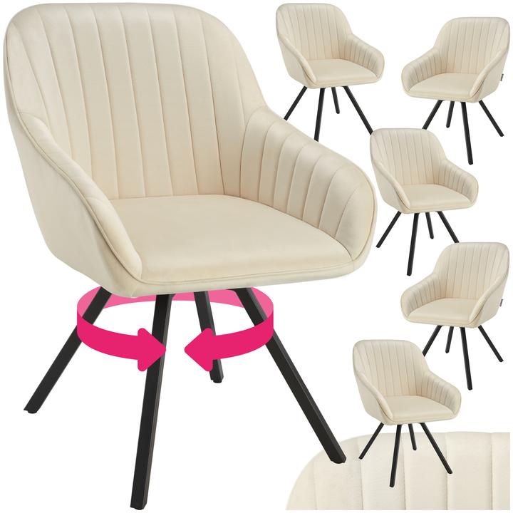 Actual product image tectake Swivelling Snug velvet look