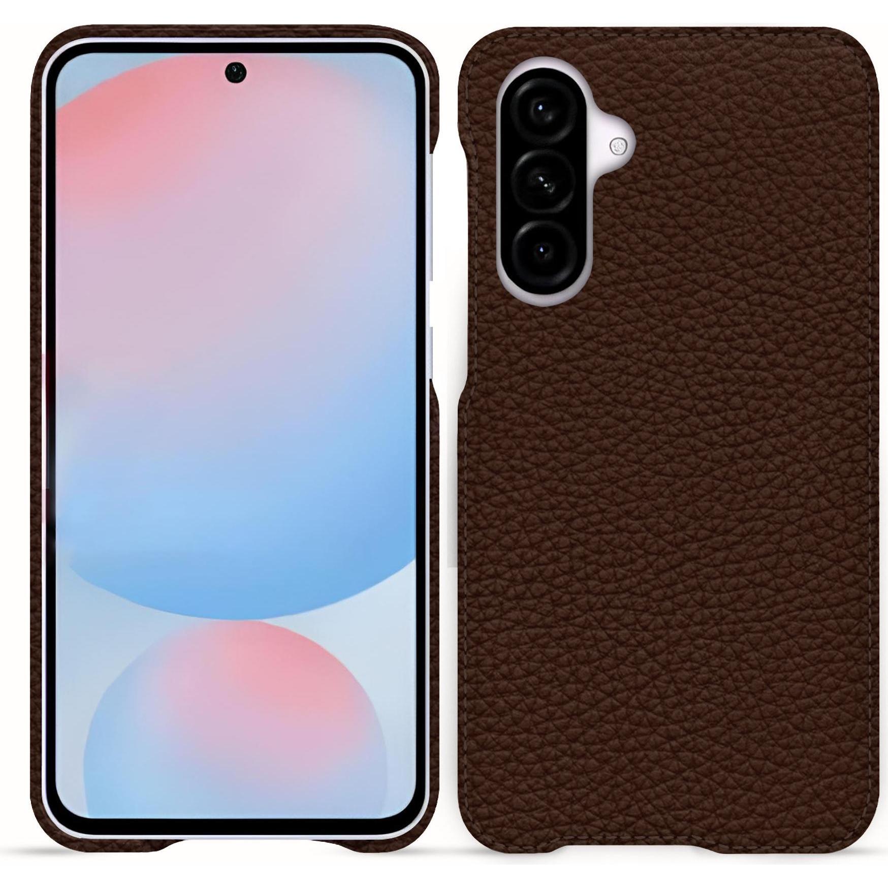 Noreve Lederschutzhülle (Samsung Galaxy A55), Smartphone Hülle, Braun