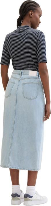 Actual product image Tom Tailor Used Light Stone Blue Denim Midi Skirt for Women (XS)