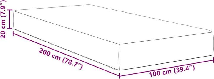 Actual product image VidaXL Colon (100 x 200 cm, Spring core)