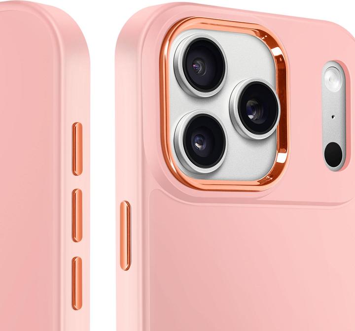 Actual product image OEM Back panel cover FRAME Case for IPHONE 17 Pro Max powder pink (Apple iPhone 17 Pro Max)