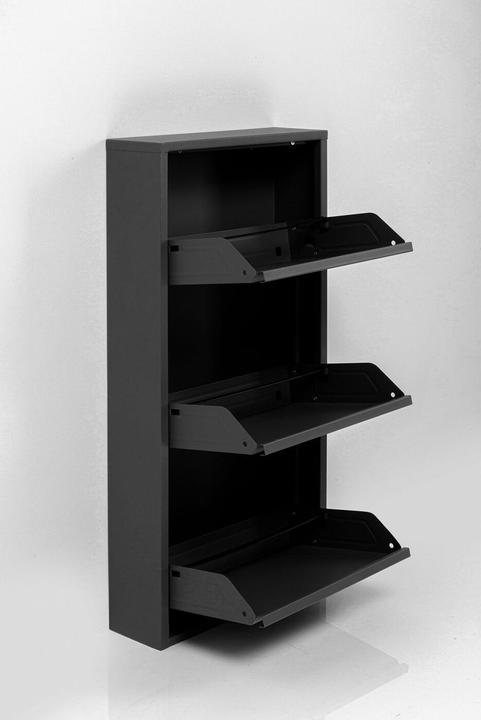 Produktbild Kare Design Schuhkipper Caruso 3-er schwarz (104 x 50 x 15 cm)