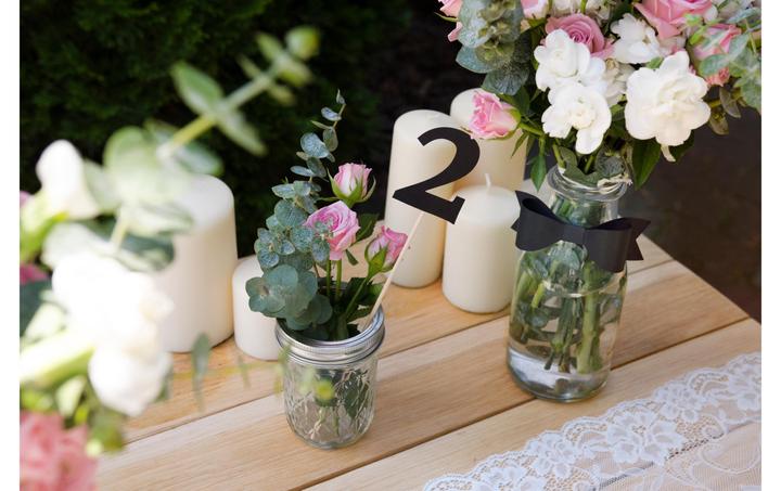 Produktbild Partydeco Tischkarte Nummern 26 cm, 10 Stück, Schwarz (10 Stk.)