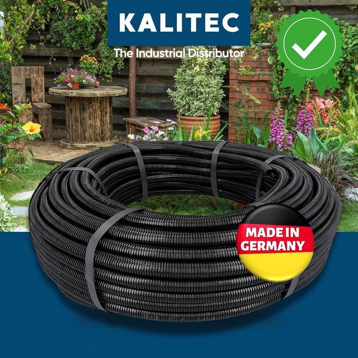 Actual product image Kalitec 10 metre corrugated conduit, slotted NW 22 I corrugated conduit, open I marten protection conduit I