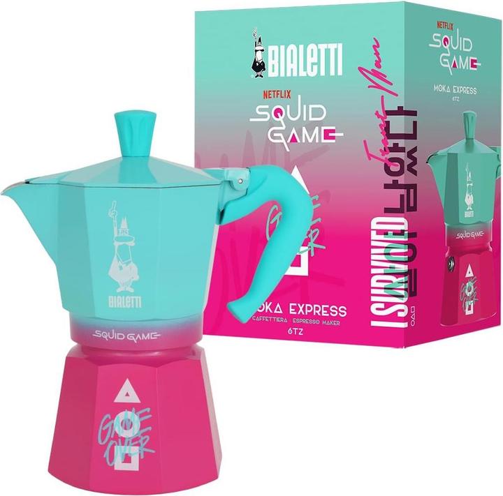 Actual product image Bialetti Moka Express 6tz Squidgames (6 Cups)