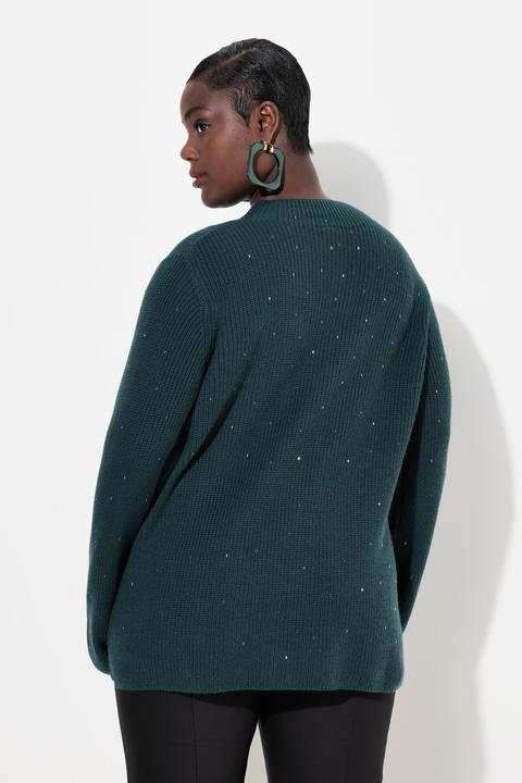 Produktbild Ulla Popken Pullover, Wollmix, Ziersteine, Stehkragen, Langarm (58)