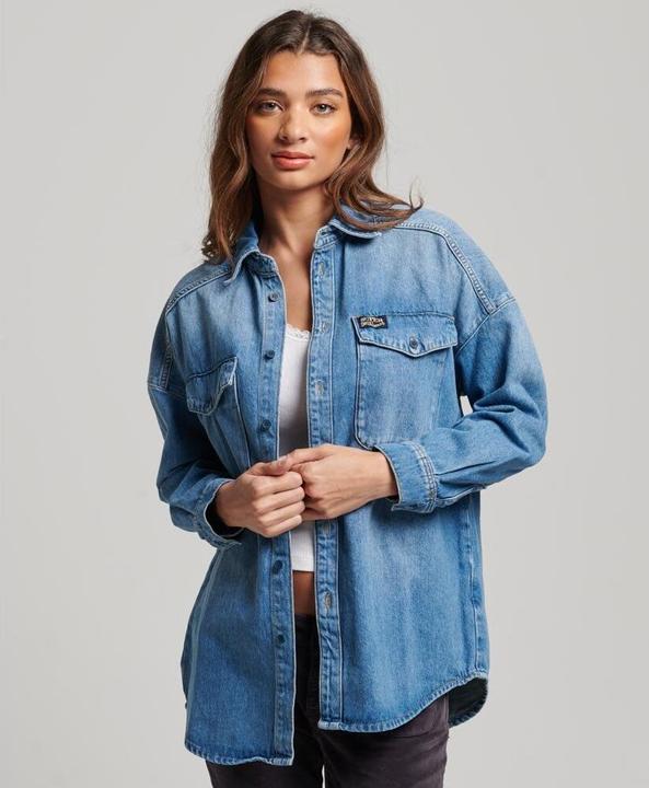 Produktbild Superdry Oversize-Oberhemd aus Jeansstoff, Damen (M)
