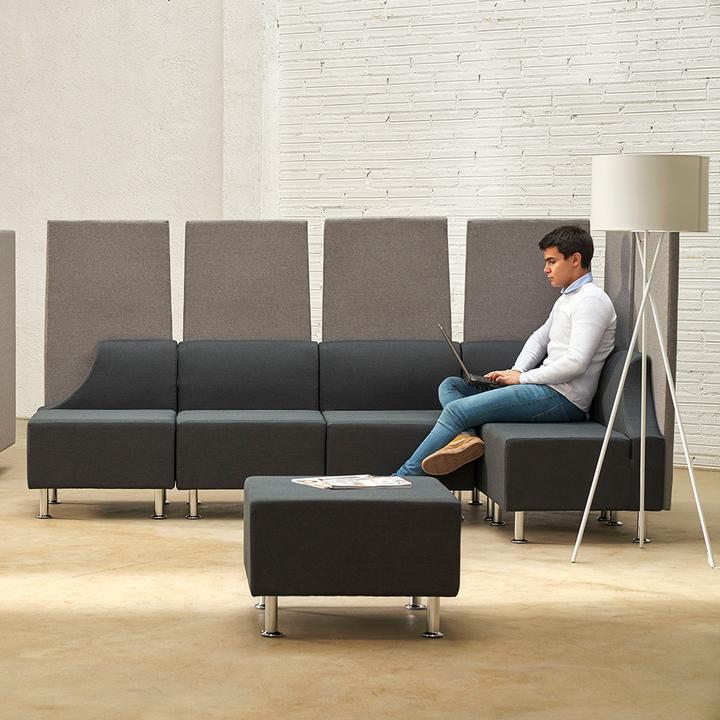 Produktbild Rocada Soft Zusatzrückwand Akustik für Eck-Modul grau (61 x 134 cm)