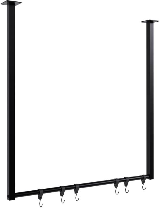 Produktbild CLP Kleiderstange Fenton aus Metall für Deckenmontage mit 6 Kleiderhaken