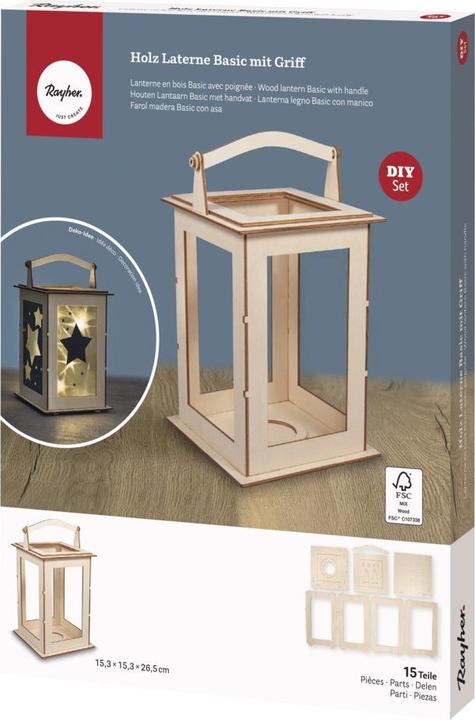 Produktbild Rayher Holz Laterne Basic Bastelset