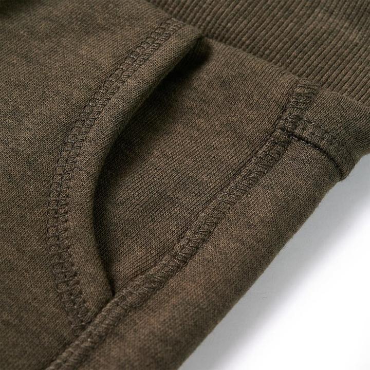 Produktbild vidaXL Kinder-Trainingshose Khaki Melange 104,Material: 80 (104)