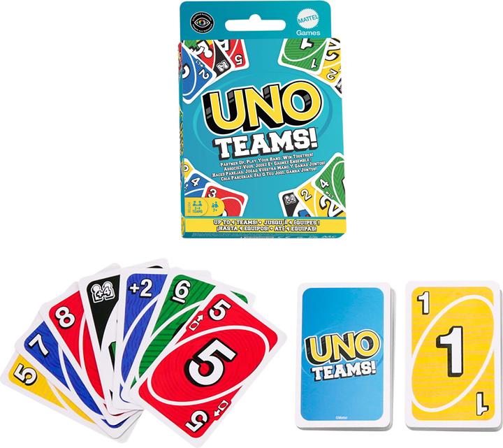 Actual product image Mattel Games Uno Teams (English, German, 2 - 10 Players)