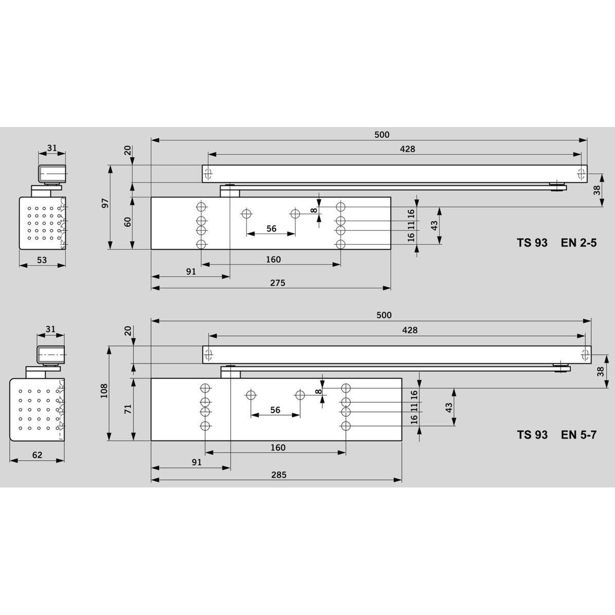 Thumbnail - Dormakaba, Türöffner + Türschliesser, Türschliesser TS 93 B Contur Design (Indoor)