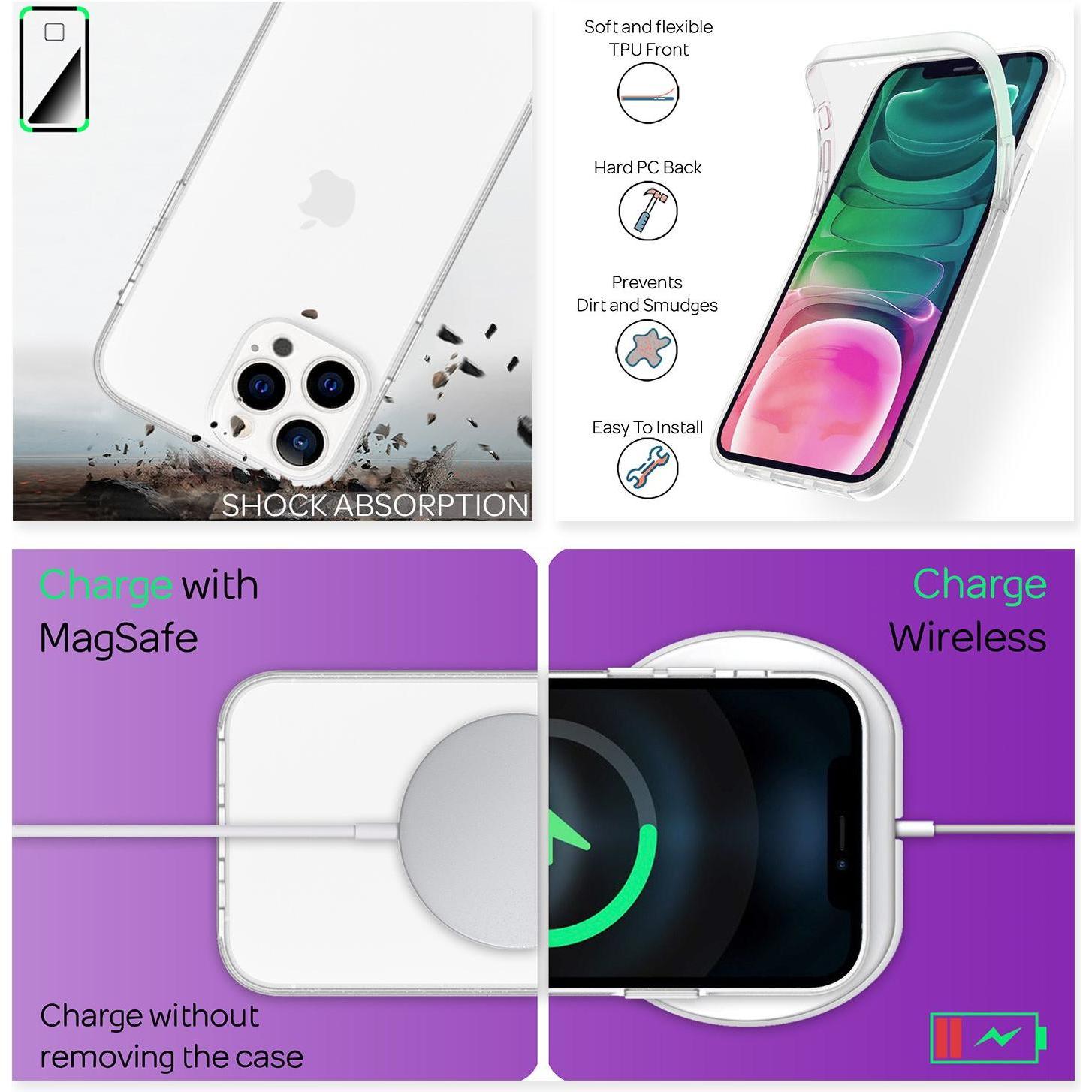 Thumbnail - Nalia 360 Grad Handyhülle (Apple iPhone 13 Pro), Smartphone Hülle, Transparent