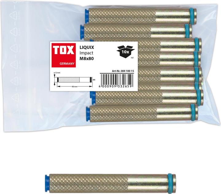 Produktbild Tox Verbundmörtel-Zubehör Liquix Impact M8x80 mm (10 Stk.)