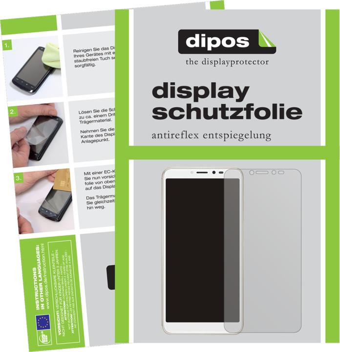 Dipos Pellicola Protettiva Antiriflesso Per Cubot Rainbow 2, Confezione Da 2, Taglio Laser, Made In Germany, Anti-impronte - 2