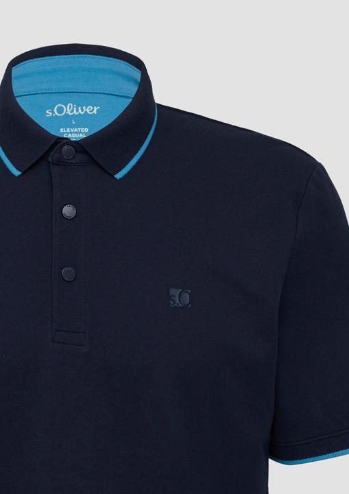 Produktbild S.Oliver Polo-Shirt Sportives Piqué-Poloshirt mit Kontrast-Details (M)