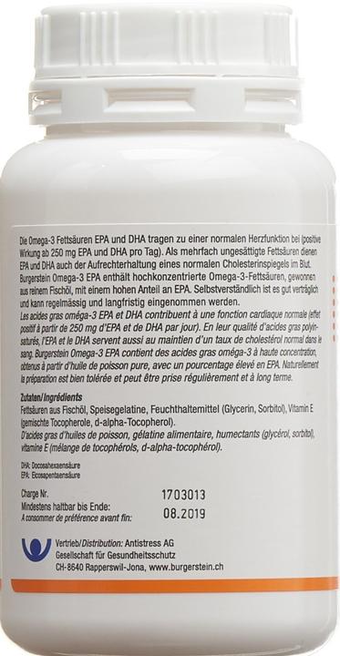Actual product image Burgerstein Omega-3 EPA (100 Piece, Capsules, 100 g)